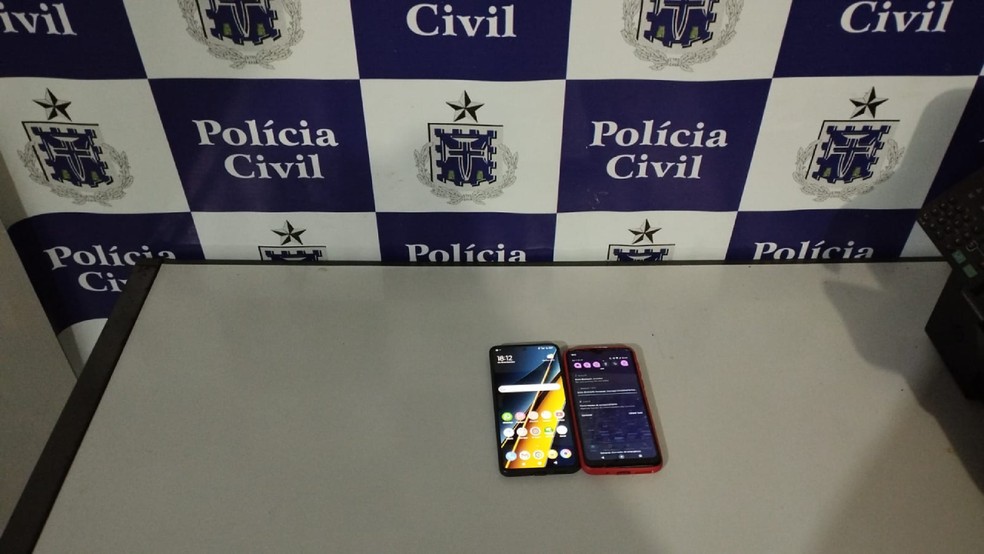 Jovem de 18 anos foi preso, suspeito de de estupro virtual contra 11 vítimas, todas com idades entre 11 e 14 anos, no município de Mairi, no norte do estado. — Foto: Ascom/PC-BA