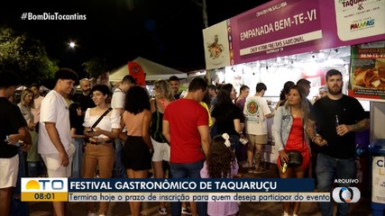 Prazo de inscrição no Festival Gastronômico de Taquaruçu termina nesta quarta-feira (16)