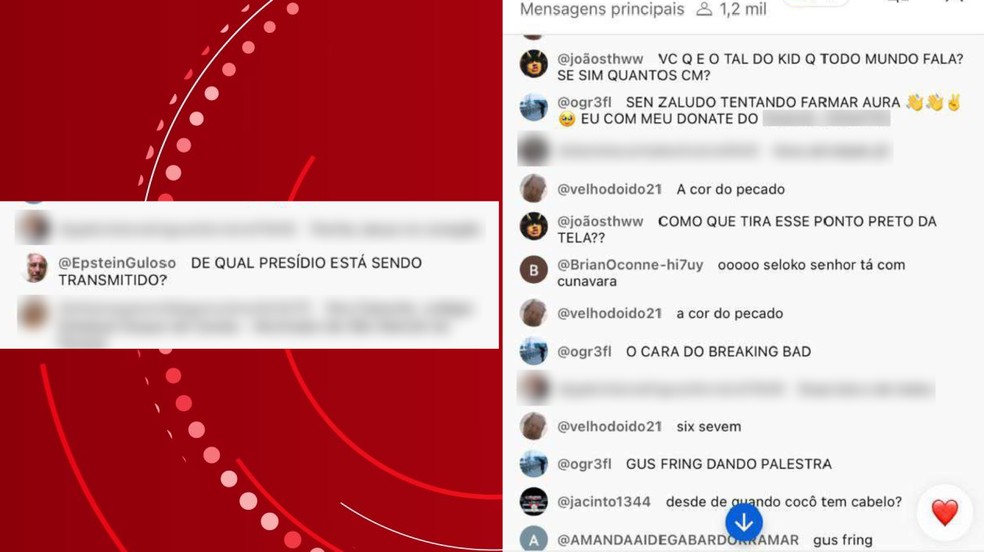 Um dos perfis falsos usava nome de Jeffrey Epstein para realizar o ataque racista. — Foto: Reprodução