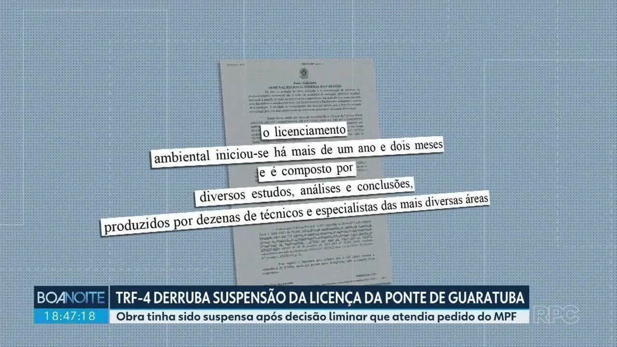 Com emissão da licença prévia, Ponte de Guaratuba avança e entra