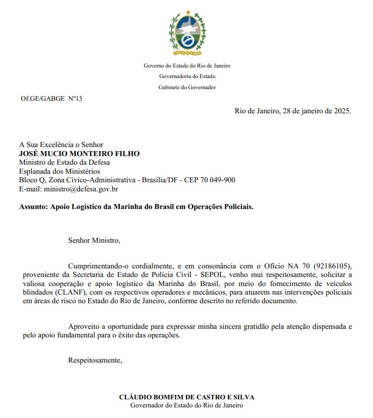 Castro pede, e governo autoriza transferência de nove presos do Rio para presídios federais