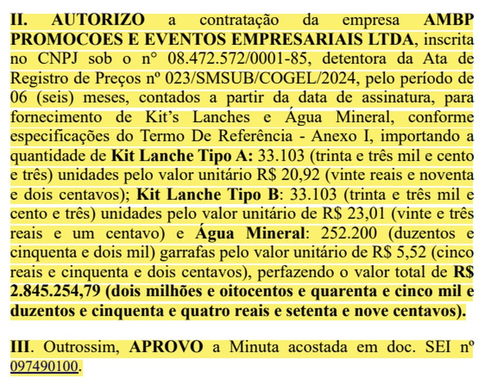 Documento publicado do DO do município de SP — Foto: Reprodução