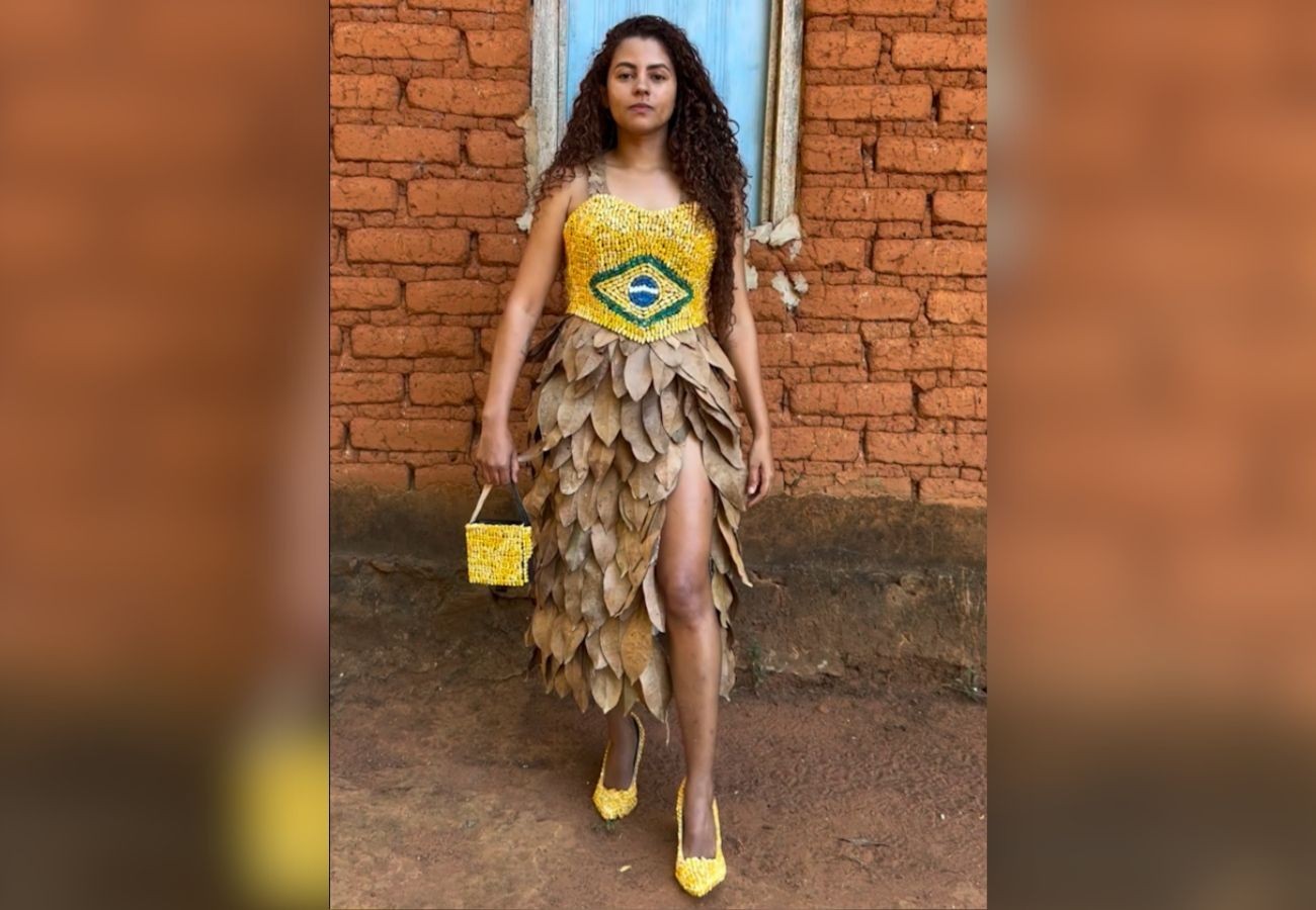 Glória Pires reage a look de milho criado por influenciadora do TO para torcer pelo Brasil na Copa