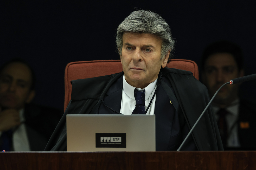 Ministro Luiz Fux em sessão da Primeira Turma do STF. — Foto: Antonio Augusto/STF