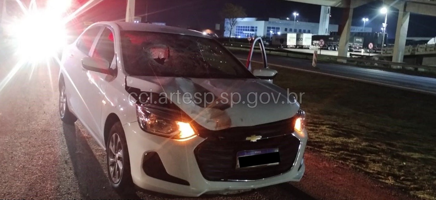 Mulher morre atropelada por carro ao tentar atravessar a Rodovia Washington Luís