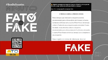Desinformação sobre a vacina no Covid-19 é desmentida no Fato ou Fake