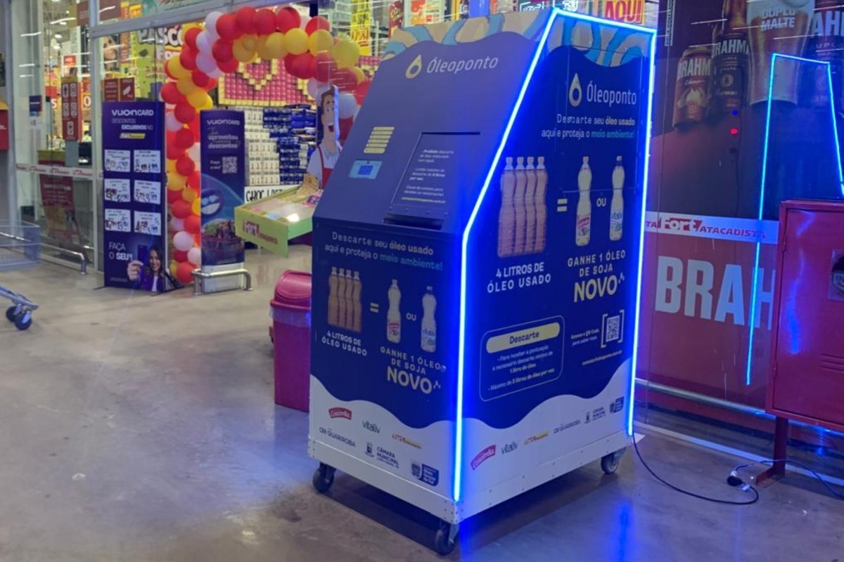 Campo Grande recebe primeiro Óleoponto para descarte de óleo de cozinha com troca por produto