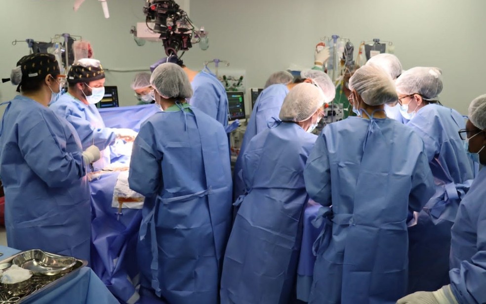 Cirurgia de siamesas realizadas em Goinia, Gois  Foto: Divulgao/Hecad
