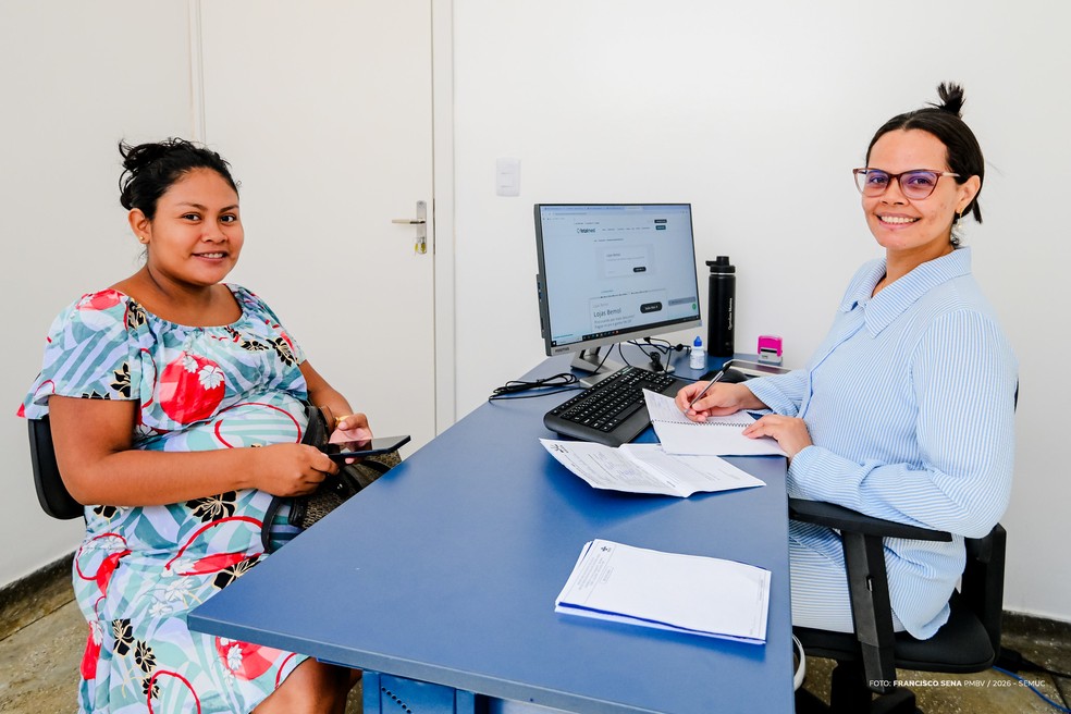 Aline fez todos os acompanhamentos gestacionais pela UBS — Foto: PMBV