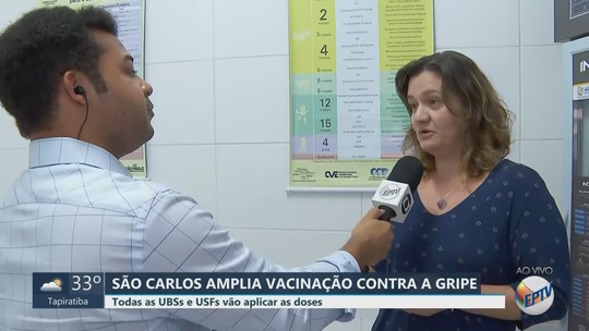 Vacina contra gripe: São Carlos e região liberam doses para todos os públicos; veja locais e horários - Programa: Jornal da EPTV 2ª Edição - São Carlos/Araraquara 
