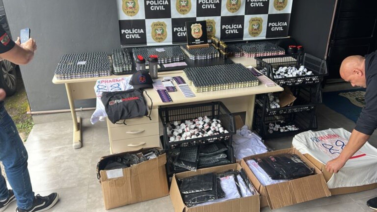 Quatro são presos em operação contra produção e venda clandestina de anabolizantes para todo o Brasil
