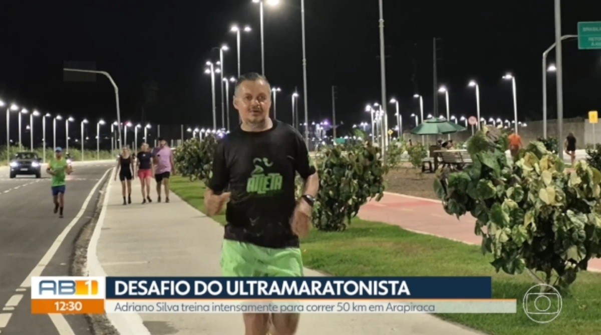 Ultramaratonista de Arapiraca corre 50 km para comemorar os 50 anos de vida; há um ano, foram 49 km