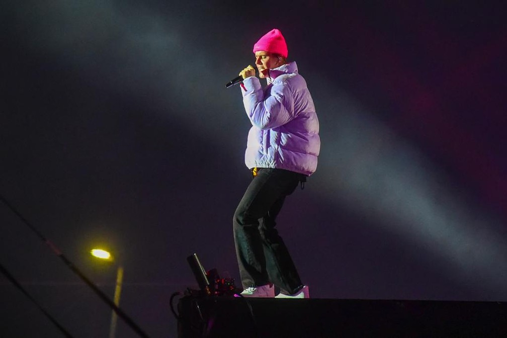 Justin Bieber fecha 3º noite de shows do Rock in Rio — Foto: Agnews