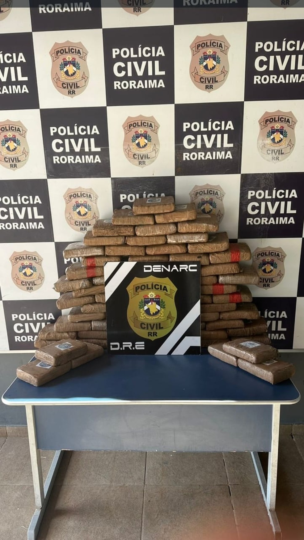 Denúncia Anônima leva Polícia Civil a apreender 70 kg de drogas em Chácara de Boa Vista — Foto: Divulgação/Polícia Civil