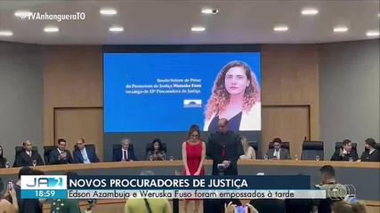 Edson Azambuja e Weruska Fuso tomam posse como novos procuradores de Justiça do Tocantins