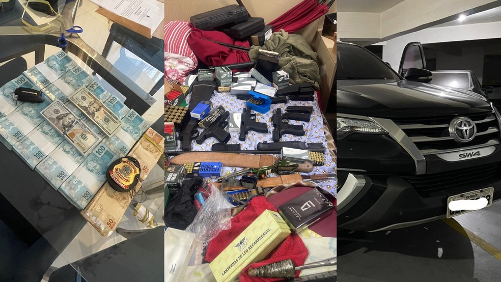 Itens encontrados pela PF durante a operação no Pará. — Foto: PF
