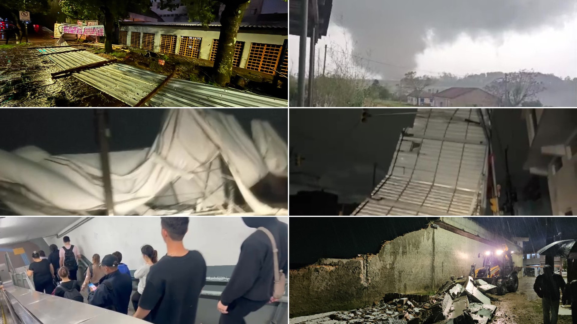 Estragos no RS: estado registra muro de presídio derrubado, trens parados, tornado e vento de 120 km/h em Porto Alegre