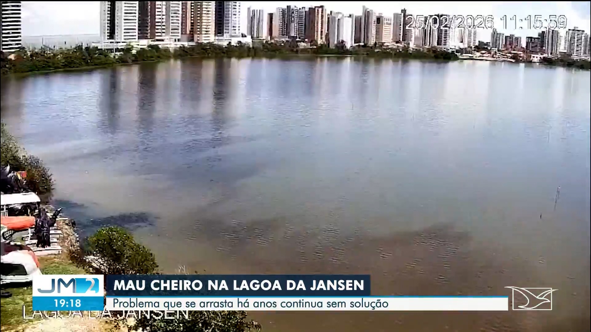 Moradores reclamam de mau cheiro na Lagoa da Jansen; especialistas apontam causas