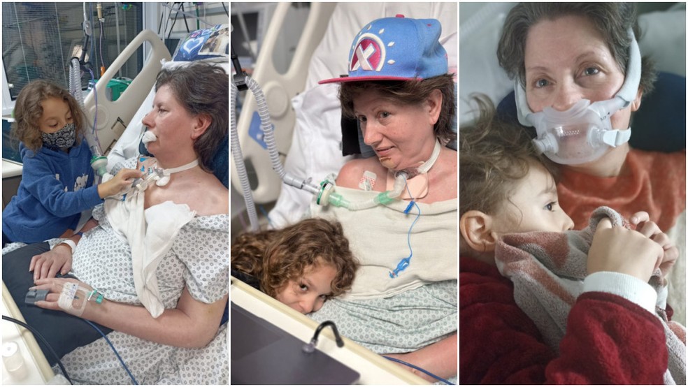 A Bela, e o neto Gael, "coisa linda da vovó" — Foto: Arquivo Pessoal