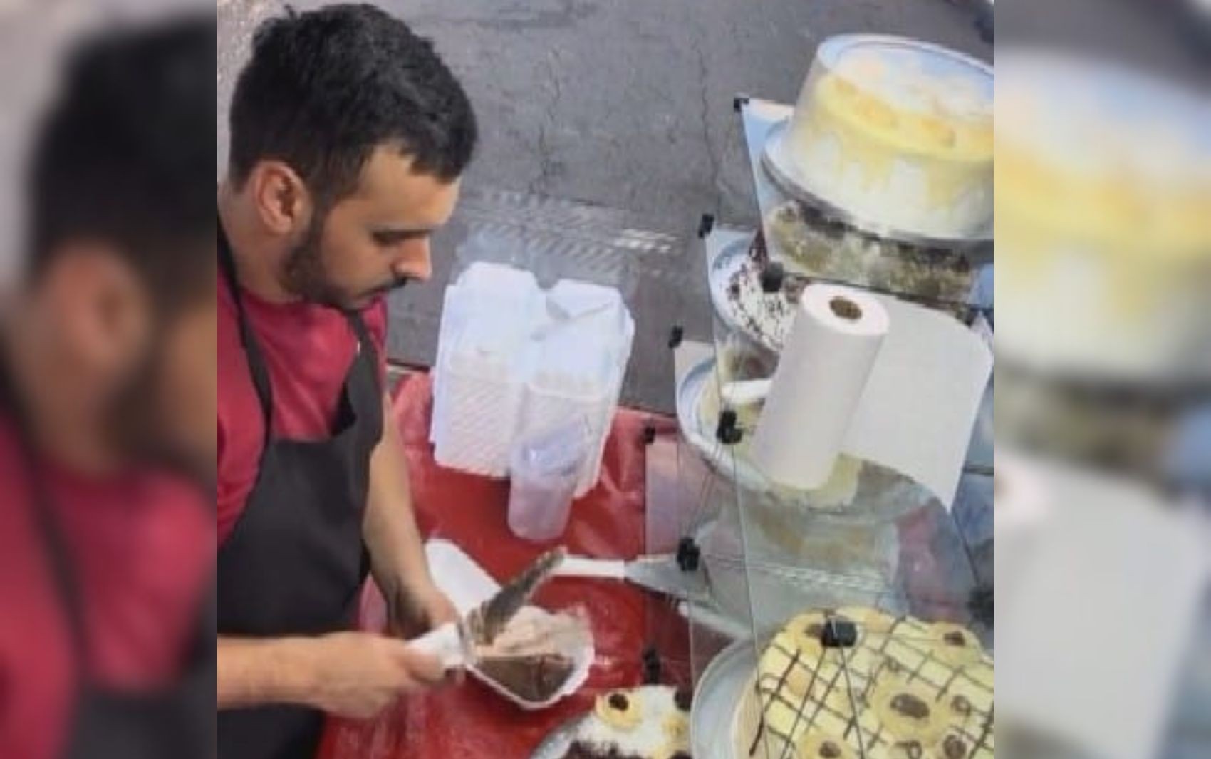 Feirante viraliza nas redes sociais mostrando produção e venda de tortas em Goiânia 