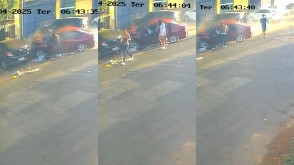 Motorista bate em três carros e foge caminhando tranquilamente na Zona Sul de Macapá; VÍDEO 