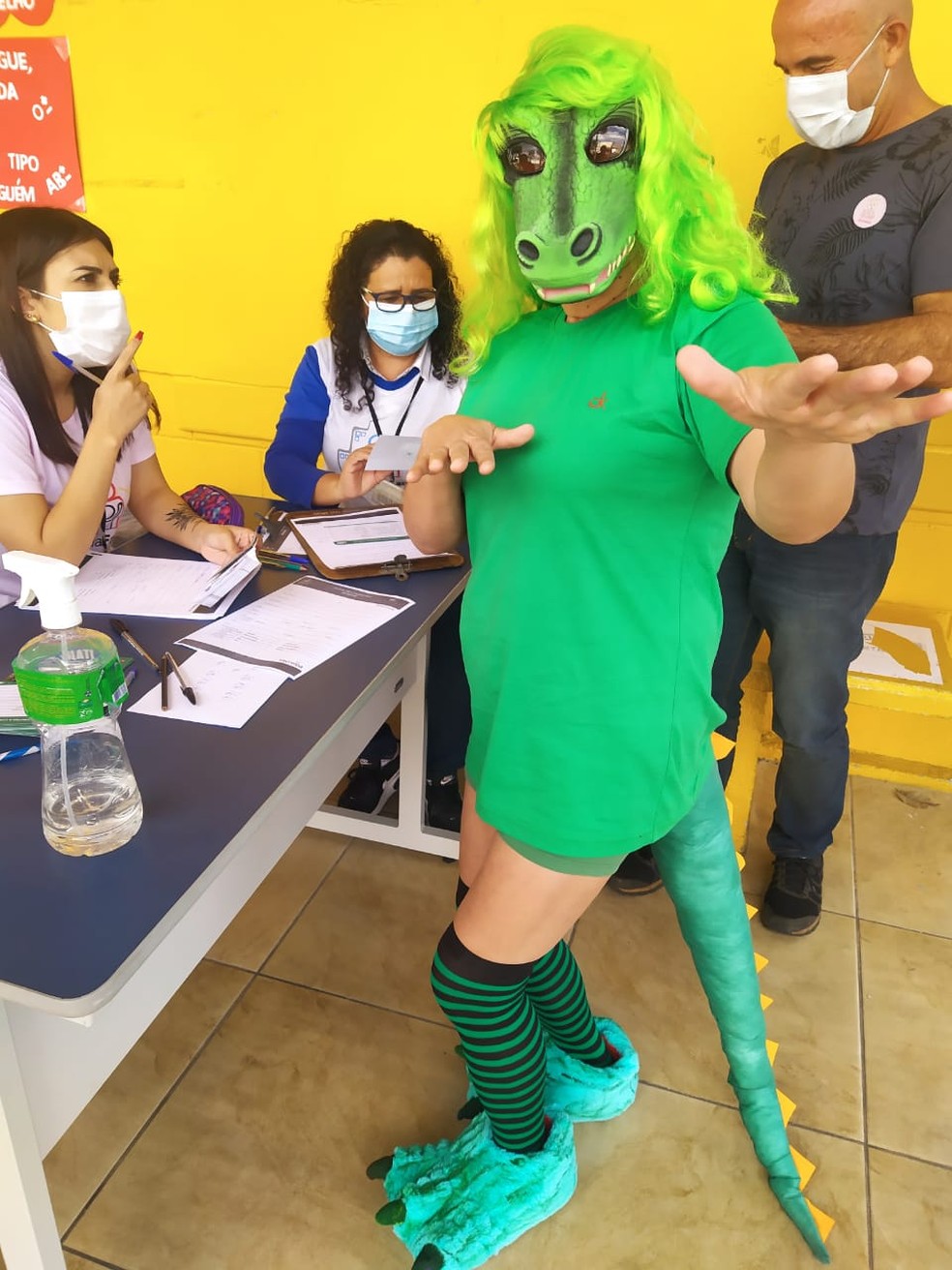 Neide se imunizou na UBS da Independência — Foto: Arquivo Pessoal