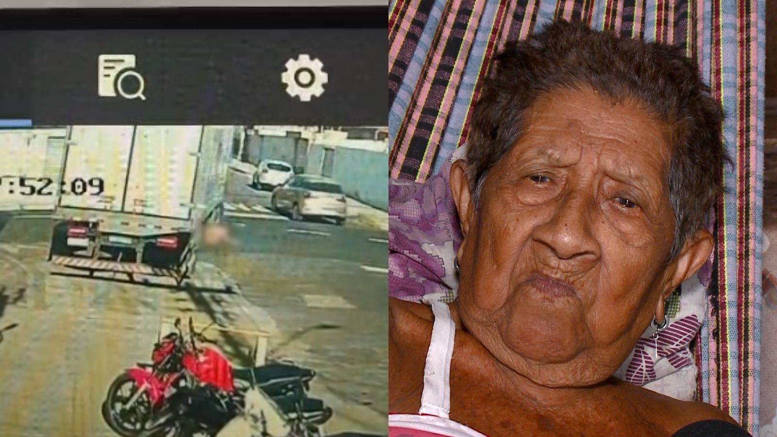 VÍDEO: Idosa de 81 anos sobrevive após ser atropelada por caminhão em calçada em Teresina