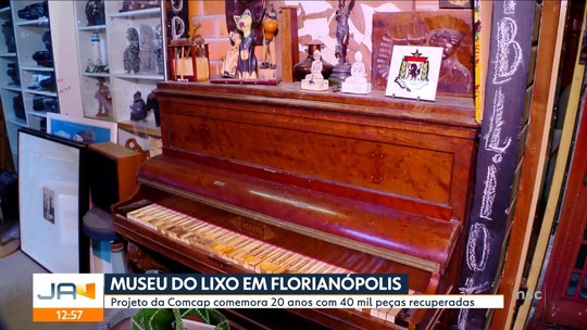 Museu do Lixo de Florianópolis comemora 20 anos com 40 mil peças recuperadas - Programa: Jornal do Almoço - SC 