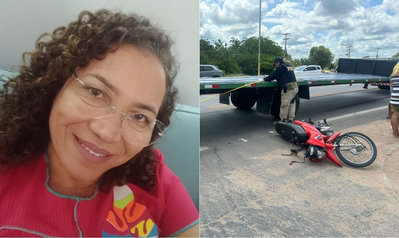 Mulher morre em acidente entre carreta e moto na BR-304 em Mossoró