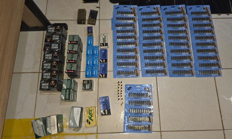 Polícia Civil apreende mais de 2.200 munições de diferentes calibre em MT — Foto: PJC