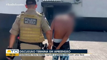 Adolescente é apreendido após tentar agredir a própria mãe com uma faca