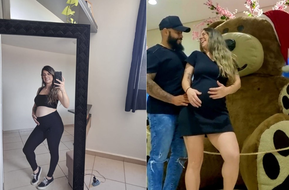 A notícia da gravidez veio um mês depois do diagnóstico do câncer de mama — Foto: Arquivo pessoal