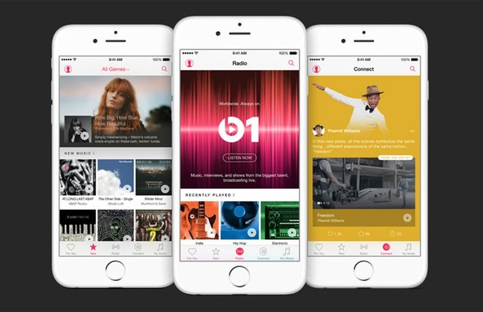 Music, novo serviço de streaming da Apple. — Foto: Divulgação/Apple