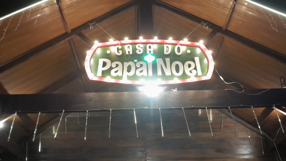 Casa do Papai Noel em Uberlândia — Foto: TV Integração/Divulgação