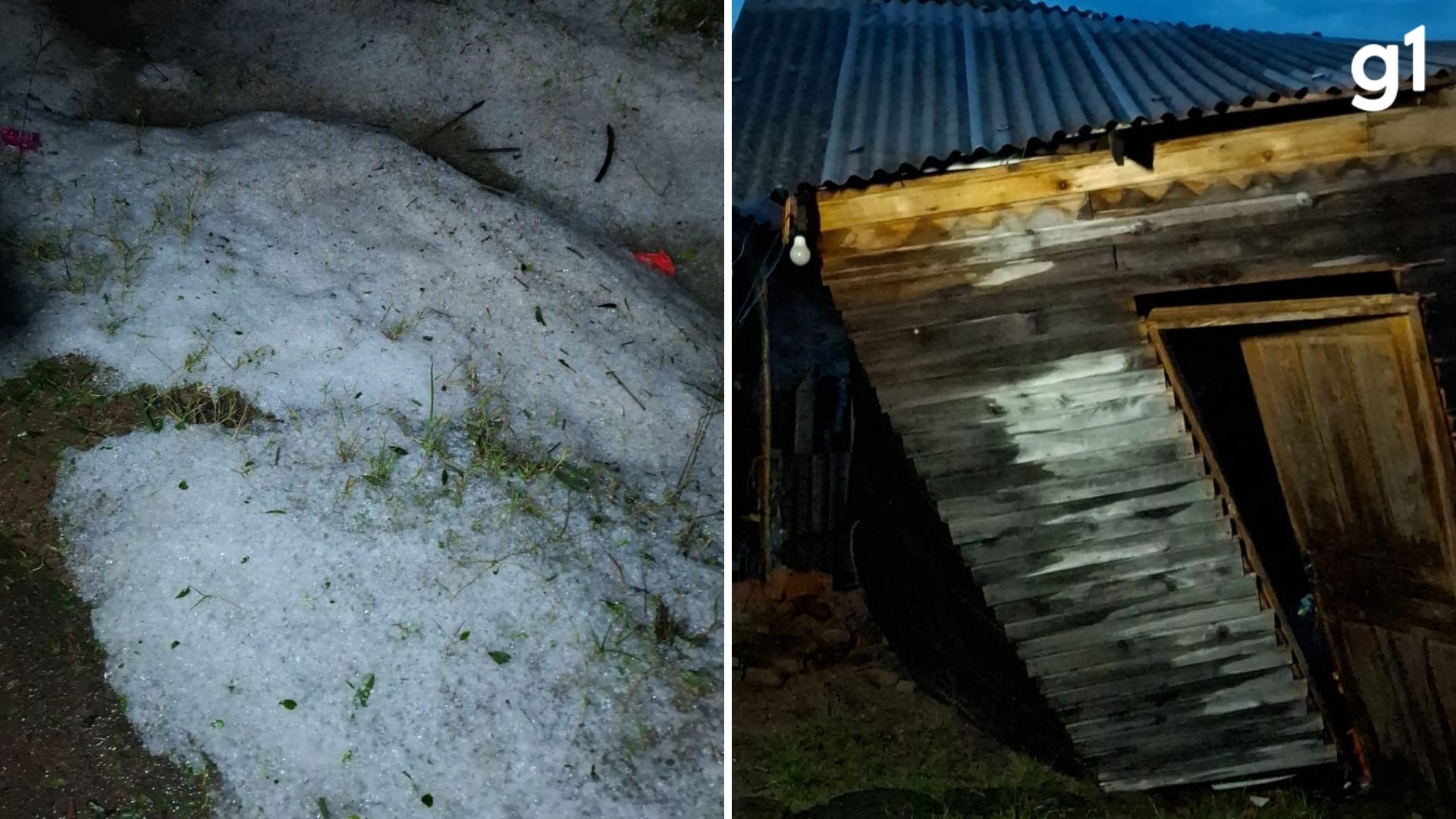 Granizo destelha 100 casas e deixa desalojados em Eldorado do Sul, no RS
