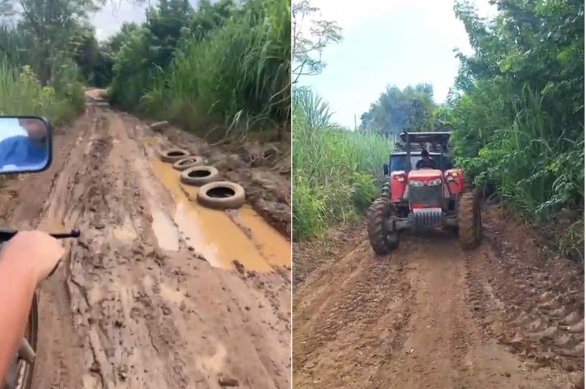 Vídeo: Lamaçal deixa ruas intransitáveis em Itaperuna 