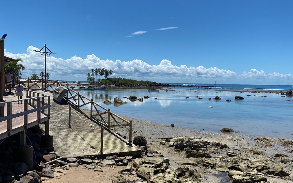 Terceira praia em Morro de São Paulo, na Bahia — Foto: Malu Vieira/ g1 BA