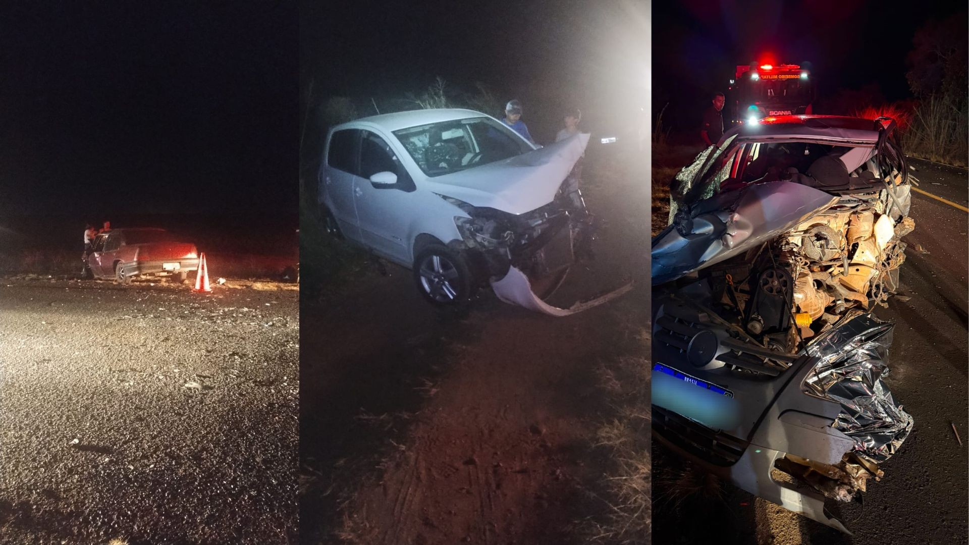 Sequência de batidas frontais em rodovias de Araguari deixa um morto e dois feridos em menos de 10 horas