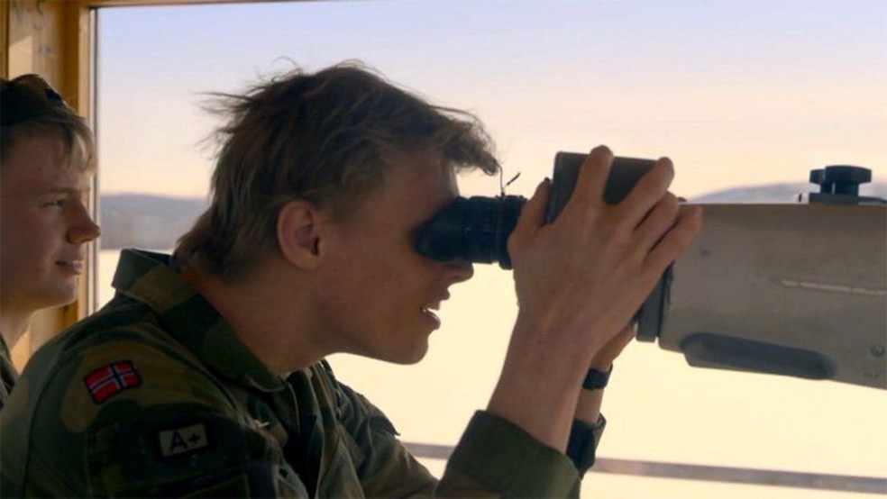 Os recrutas noruegueses são frequentemente enviados para servir como guardas na fronteira russa — Foto: BBC