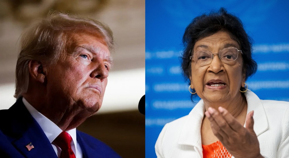 Donald Trump impôs sanções ao Tribunal Penal Internacional após Navi Pillay ganhar Nobel da Paz. — Foto: Fabrice Coffrini/AFP