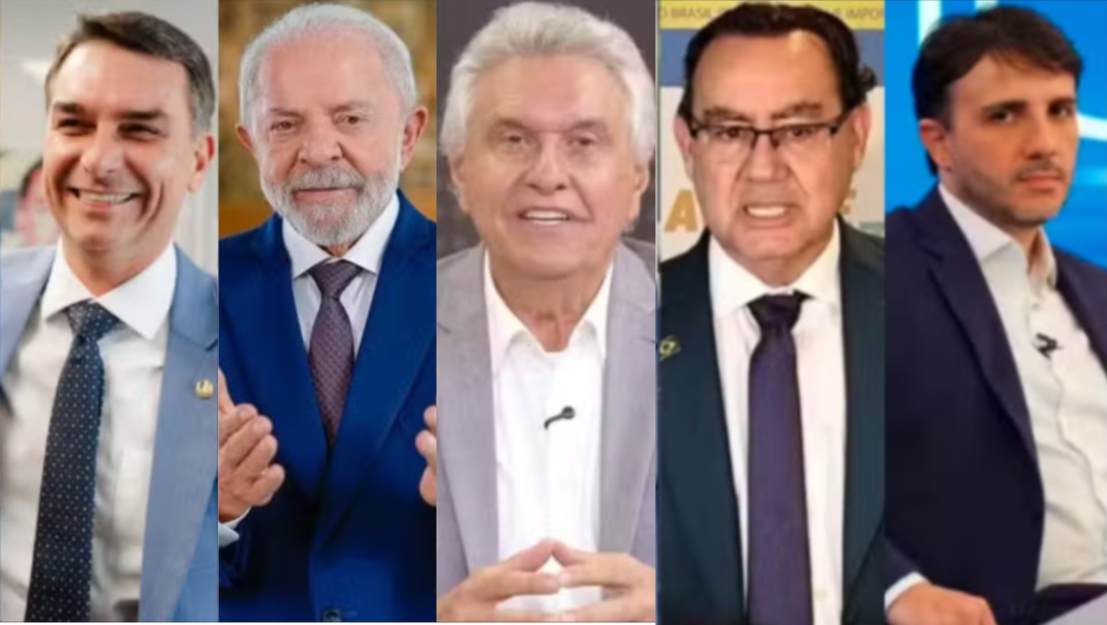 Datafolha para presidente no DF, votos válidos: Flávio, 49%; Lula, 37%; Caiado, 6%; Cury, 3%; Renan, 3%