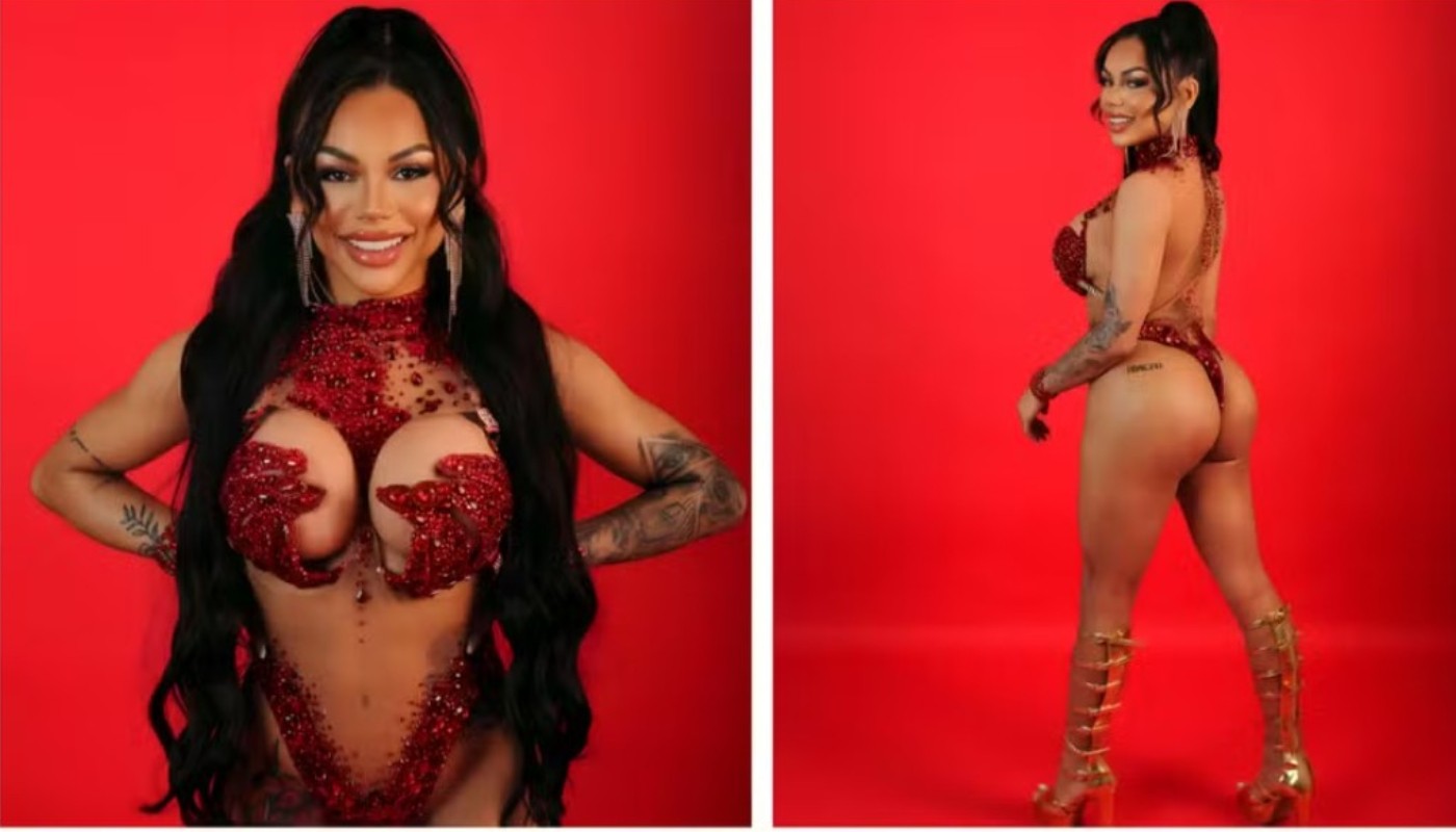 Retirada de costelas, 500 ml de silicone e harmonização: musa da Colorado do Brás faz mudança radical para o Carnaval de SP