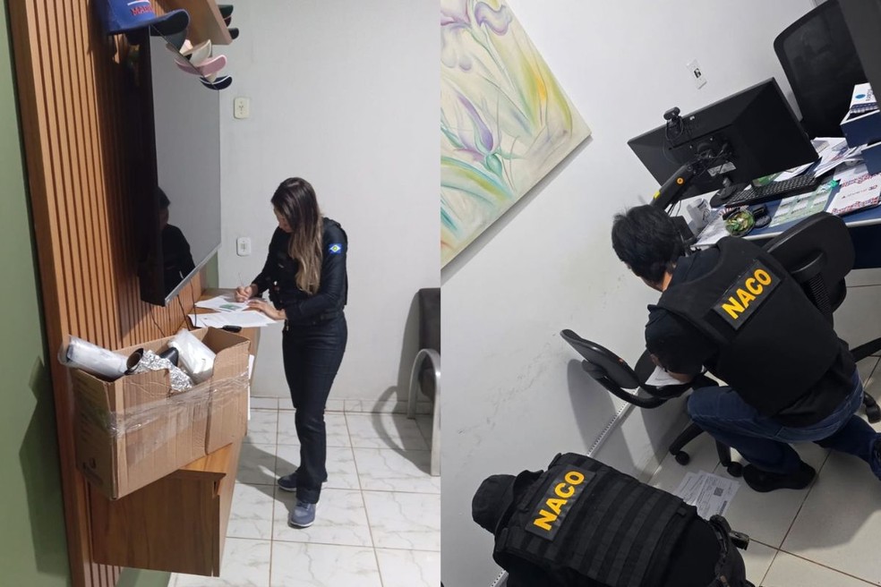 Mandados de busca e apreensão foram cumpridos em Pontes e Lacerda (MT) — Foto: Reprodução