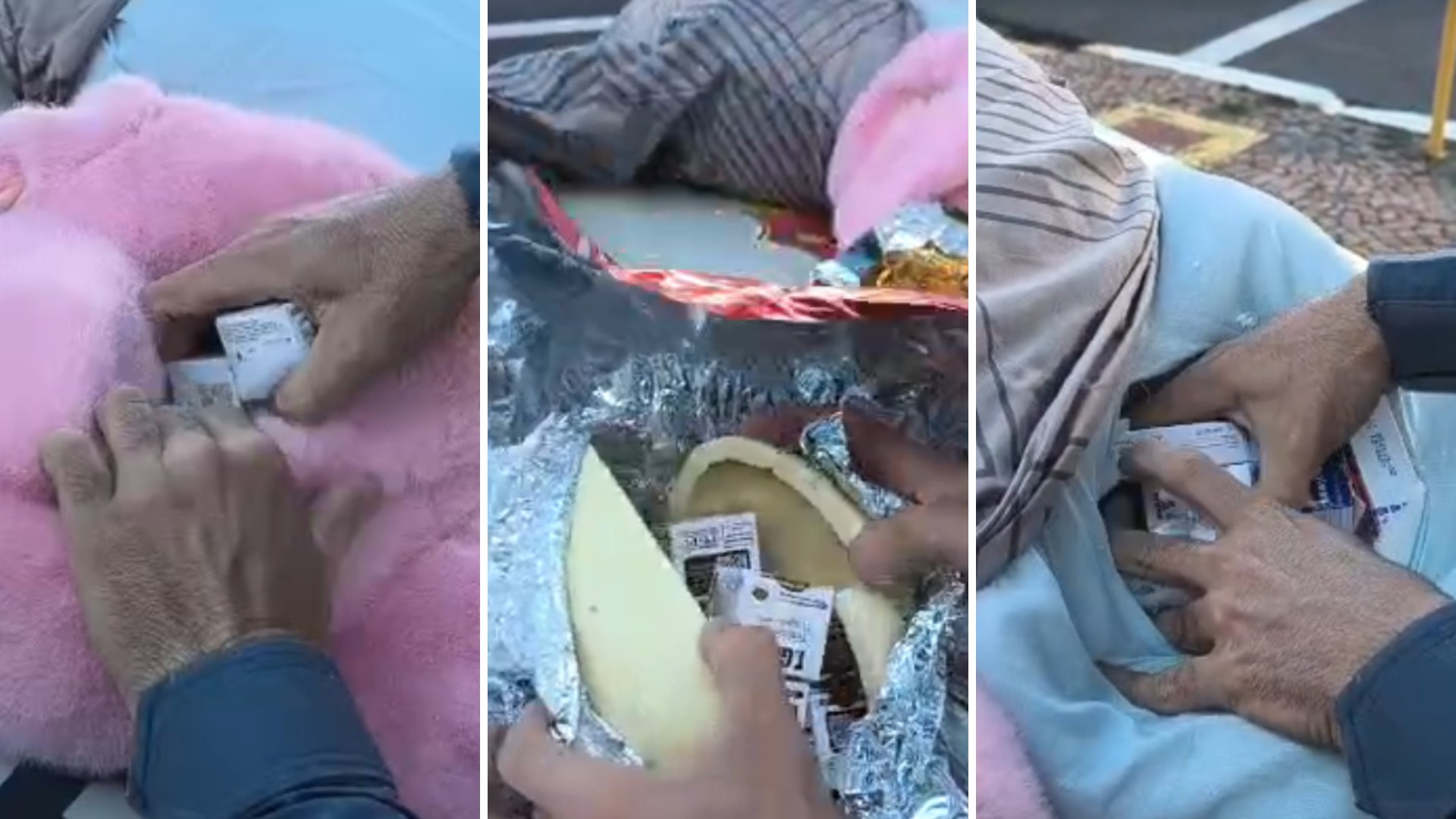 VÍDEO: Mulher é presa com medicamentos para emagrecer escondidos em pelúcia, ovo de Páscoa e travesseiro