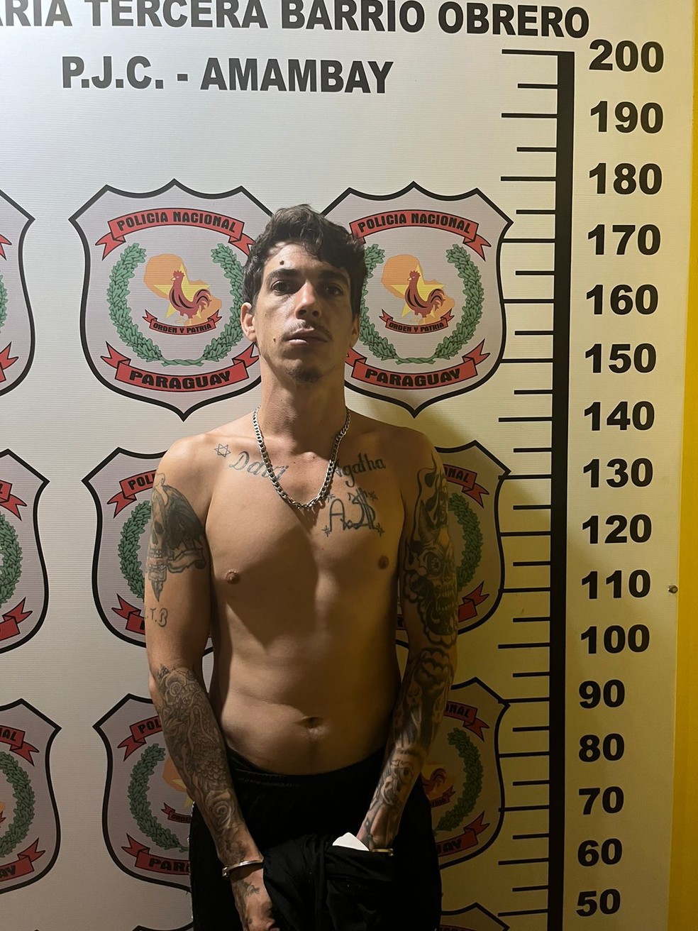 Homem foi preso em Pedro Juan Caballero. — Foto: Reprodução