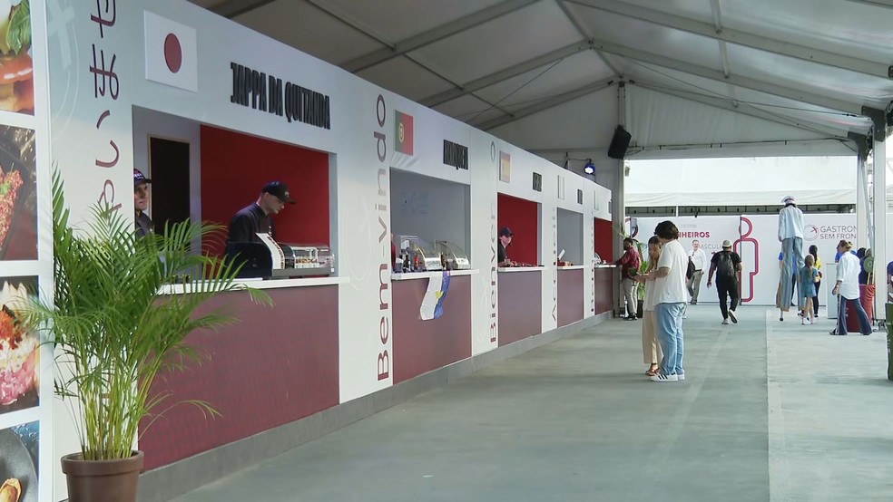 Gastronomia Sem Fronteiras, em São Conrado — Foto: Reprodução/TV Globo