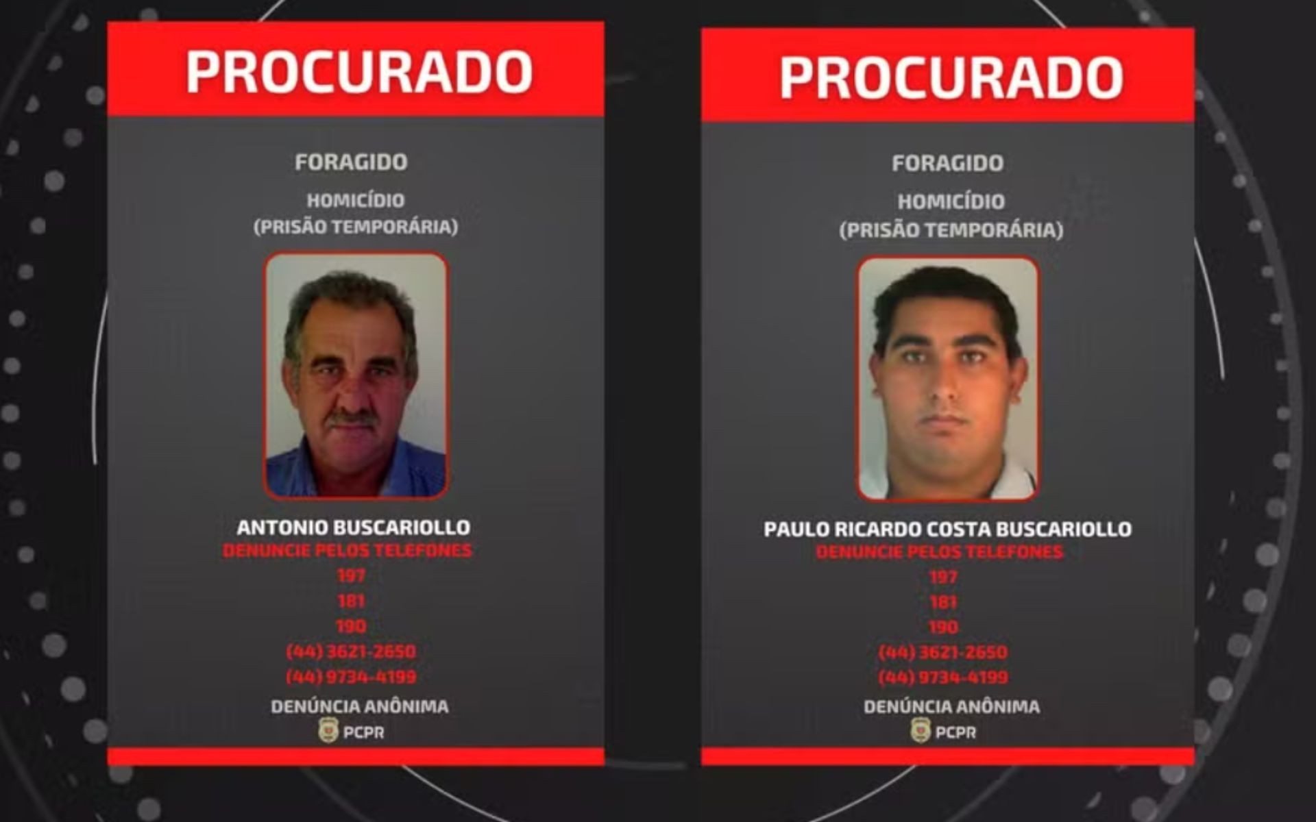 Pai e filho são presos um ano após morte de cobradores de dívida no Paraná