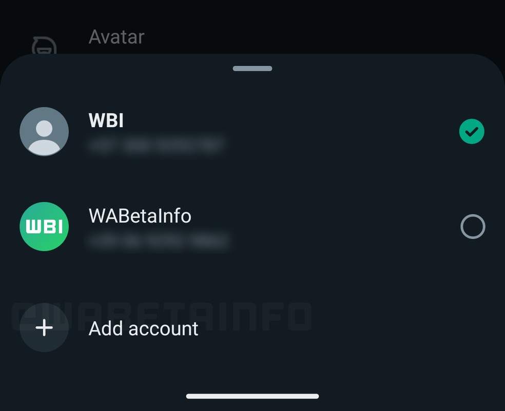 WhatsApp desenvolveu área para usuários trocarem de conta — Foto: Reprodução/WABetaInfo
