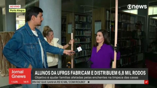 Alunos da UFRGS fabricam e ditribuem 6,8 mil rodos - Programa: Jornal GloboNews 