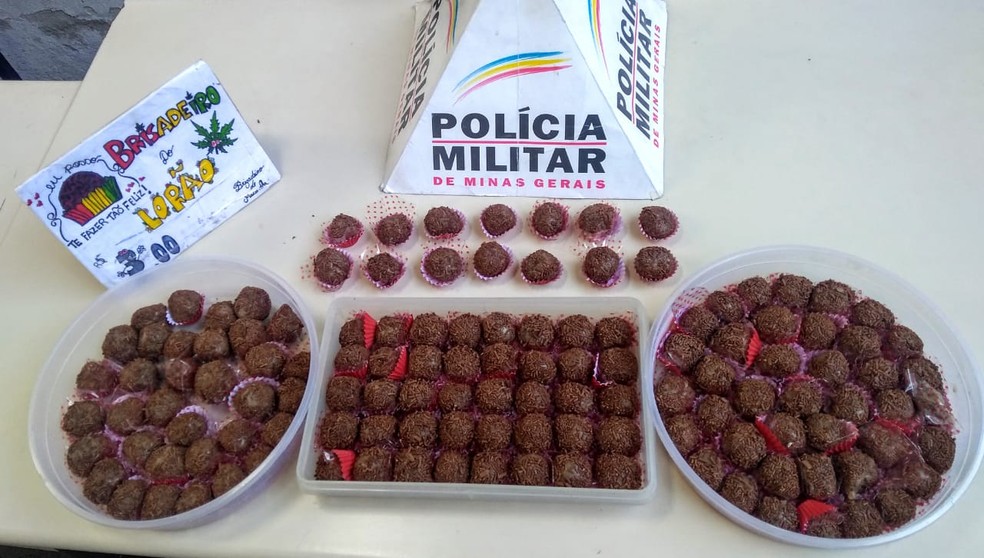 'Brisadeiro': brigadeiros com maconha  são apreendidos pela PM (foto de arquivo) — Foto: Divulgação/ Polícia Militar